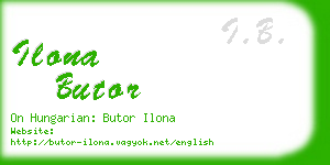 ilona butor business card